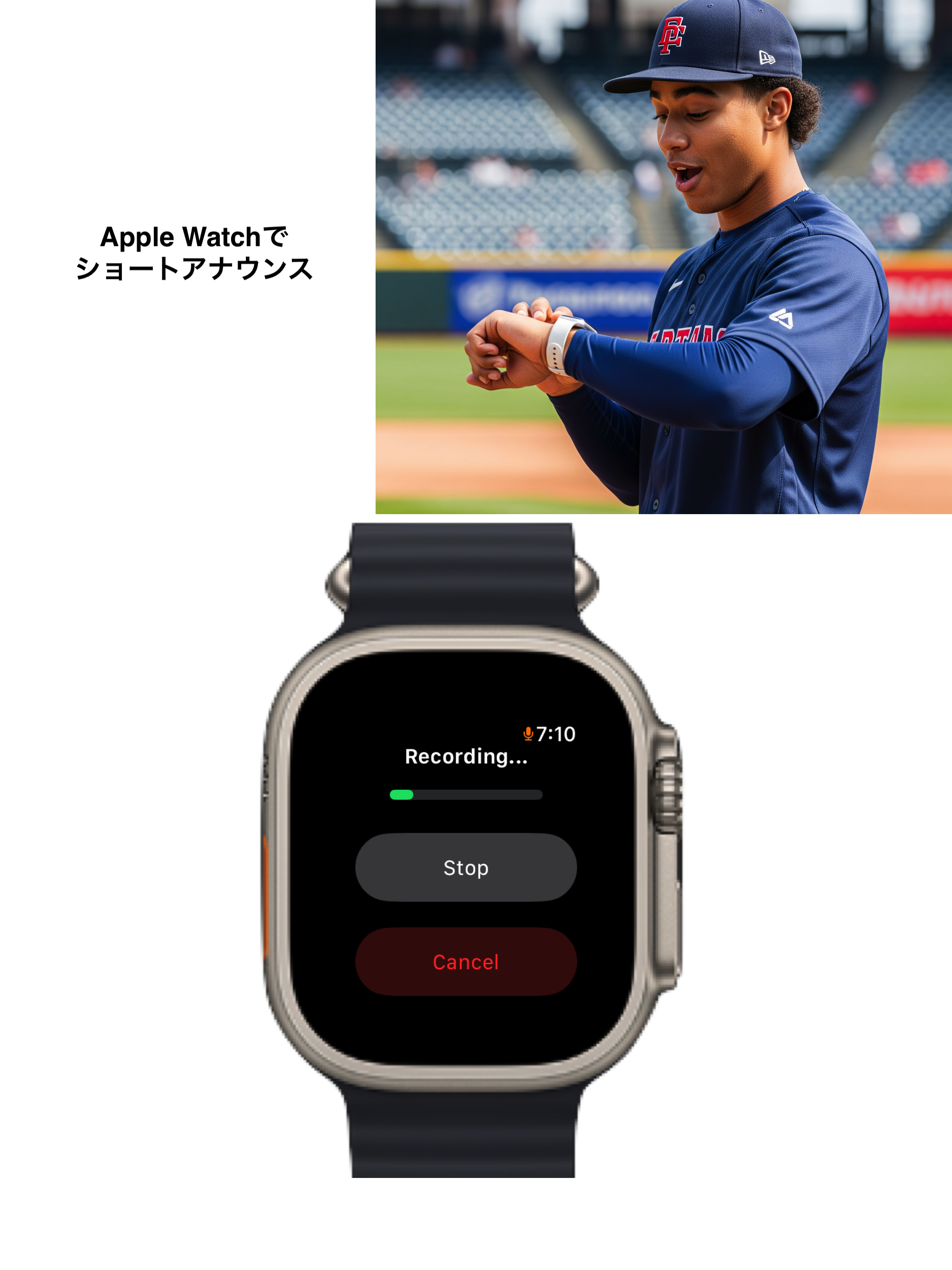 スポーツしながらApple Watchでアナウンス