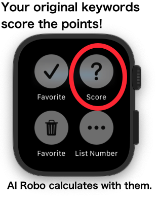 Your original keywords score the points! AI Robo calculates with them.