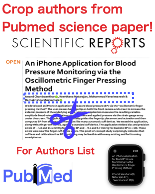 Crop authors from Pubmed science paper! For Authors List Pubmed