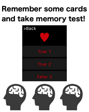 Remember some cards and take memory test!
