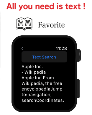 All you need is to add web text on your favorite list.