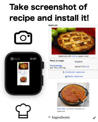 Take screenshot of recipe and install it!